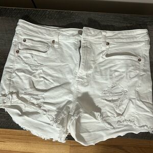 White Jean Shorts